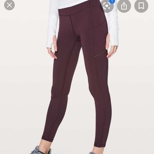 Lululemon maroon Speed Up tights